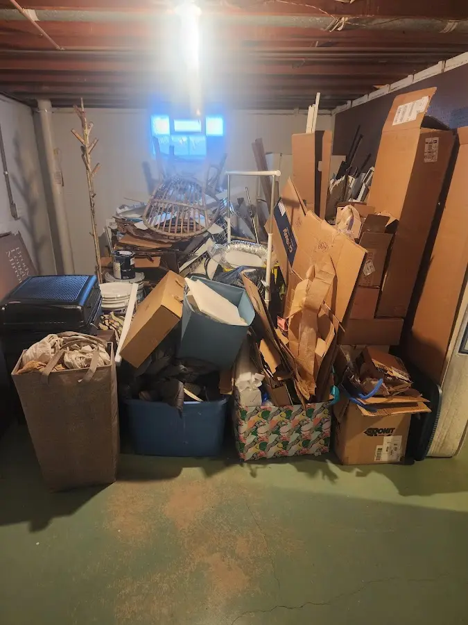 Roll-off dumpster container at job site for 15 Yard Dumpster Rental in Aledo